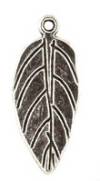 Металлическая подвеска Лист, цвет Античное серебро