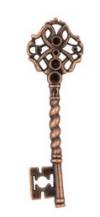 Металлическая подвеска Ключ, цвет Античная медь