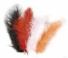 Набор декоративных перьев, Микс цветов коричневый,абрикосовый,белый,черный