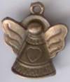 Металлическая подвеска Ангел с сердцем  цвет античная бронза
