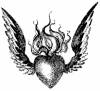   Heart with wings,  11x10 