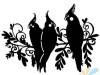 Трафарет-силуэт Marabu, 21х29,7см, Три птицы