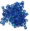 Пайетки плоские, 3мм, 10г, цвет Синий голографический