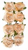 Цветы бумажные  Розы, 8 шт, цвет Персиковый