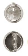 Металлические круглые заготовки для броши, 3см, 5шт, цвет Никель