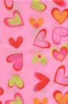 Бумага DECOPATCH Сердечки изогнутые на розовом