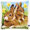 Набор для вышивания подушки Крольчиха с кроликом