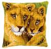Набор для вышивания подушки Лев с львенком