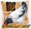 Набор для вышивания подушки Серая курица