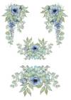 Пленка с изображением для трансфера и вживления ProArt, 21х29,7см, Голубые цветы