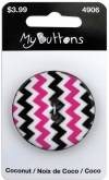  My Buttons - Coconut, 1 ., 34 , 2 ., Pink & Black Chevron