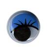 Глаза круглые с бегающими зрачками, 12мм, 10шт., цвет Синий