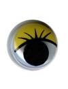 Глаза круглые с бегающими зрачками, 8 мм, 10шт., цвет Желтый