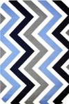 , 4848 ,  Chevrons&Zigxags Cuddle, navy/denim/ivory