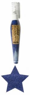 Блестки Glitter Powder Pen в ручке с дозатором, 10г, цвет Синий, голография