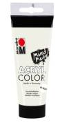 Краска акриловая Marabu-Acryl Color, 100 мл, цвет Белый металлик