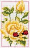 Набор для вышивания Жёлтые розы, 8х12 см