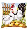 Набор для вышивания подушки Куриное семейство