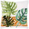 Набор для вышивания подушки Ботанические листья