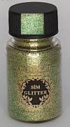 Блестки Glitter Powder, 45мл, цвет Жёлтый-зелёный