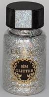 Блестки Glitter Powder, 45мл, цвет Серебро голографическое
