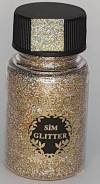 Блестки Glitter Powder, 45мл, цвет Золото-Серебро голографическое