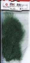 Перья декоративные, 10-15 см, цвет Темный зеленый