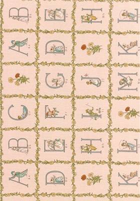 Ткань для пэчворка, панель, 60х110см, серия Kate Greenaway