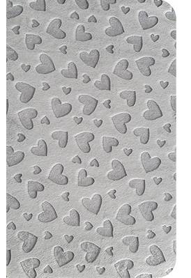 , 4848 , Embossed Heart,  Silver