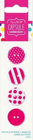   Spots & Stripes Brights - Pink, 4 .