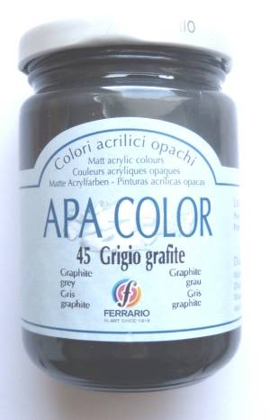 Акриловая краска Apa Color, цвет Серый графит: - интернет-магазин