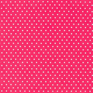Фетр декоративный с рисунком в горошек, 30х45см, цвет Ярко-розовый