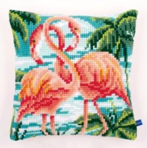 Набор для вышивания подушки Фламинго