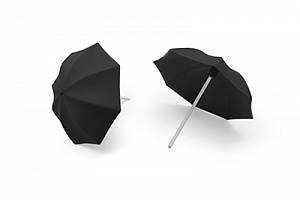 Декоративный элемент Зонтик черный