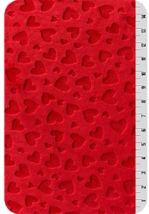 , 4848 , Embossed Heart,  Scarlet